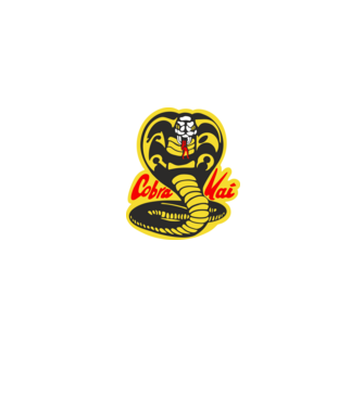 cobra kai logo model albastru jeanși pe tricou