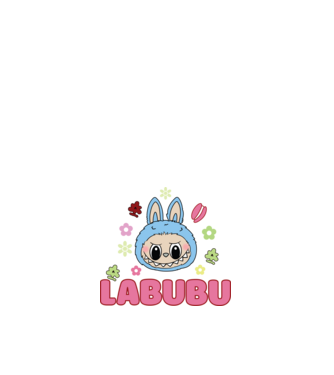 Labubu model alb pe tricou