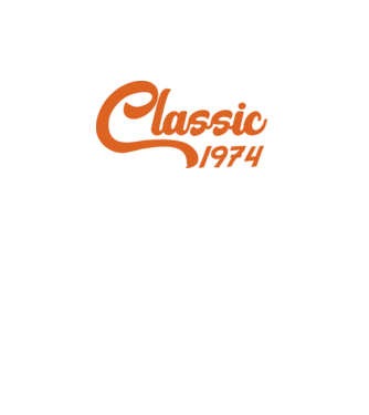 1974 Classic model alb pe tricou