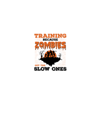 Zombies get the slow ones model alb pe tricou