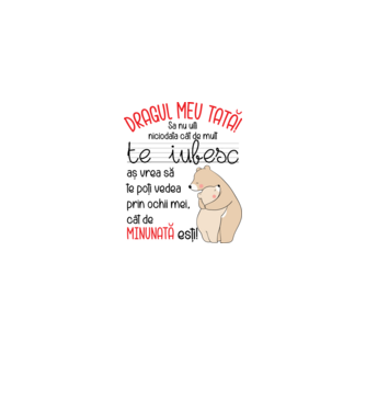 Tată Cât de minunat ești model alb pe tricou