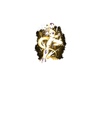 golden freeza dragonball model negru pe tricou