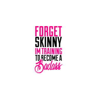 Forget Skinny model alb pe tricou