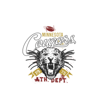 Minesota Cougars model alb pe tricou
