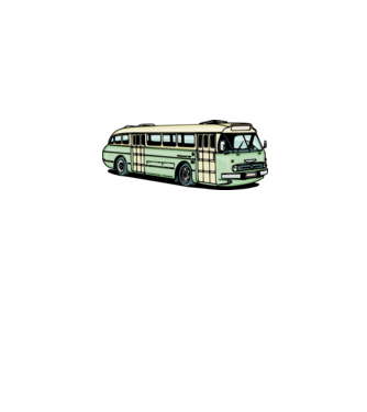 Autobuze model gri pe tricou