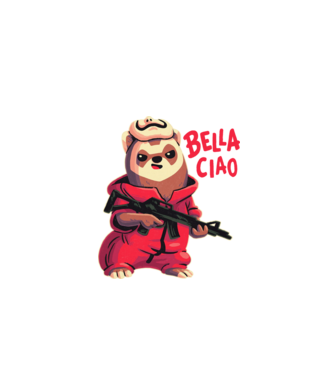 bella ciao rebel model negru pe tricou