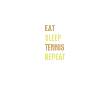eat sleep tennis repeat model negru pe tricou