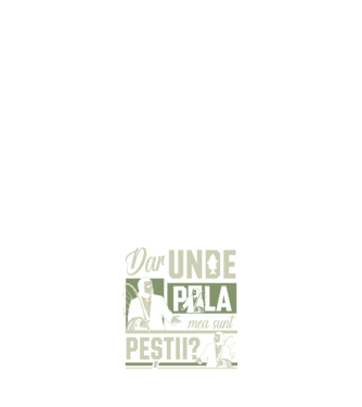 Dar unde p la mea sunt peștii model negru pe tricou