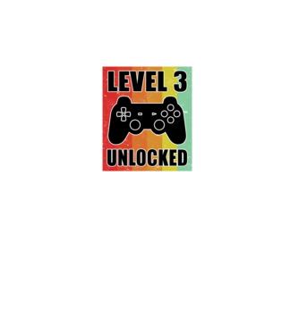 level 3 unlocked retro gamer model turcoaz pe tricou