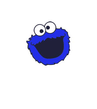Cookie Monster Face model negru pe tricou