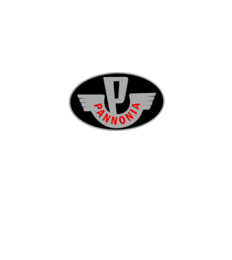 Logo Pannonia model alb pe tricou