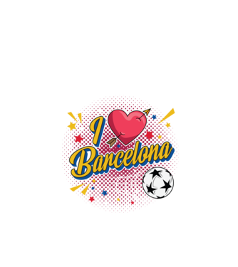 Popart Barcelona model negru pe tricou