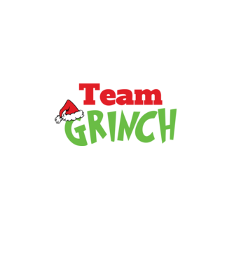 Team Grinch model negru pe tricou