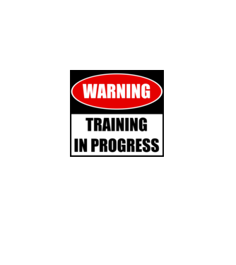 Warning Training In Progress model galben pe tricou