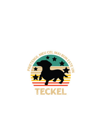 Prietenul meu cel mai bun este un teckel model negru pe tricou