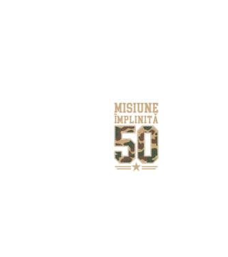 Misiune împlinită 50 model negru pe tricou