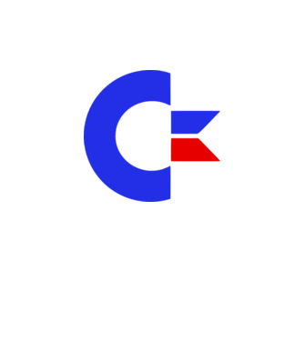 Logo Commodore model alb pe tricou