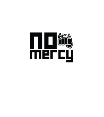 No mercy cobra kai model alb pe tricou