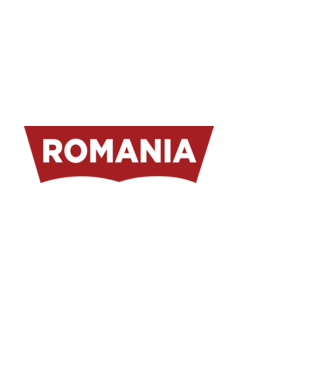 România levis model negru pe tricou