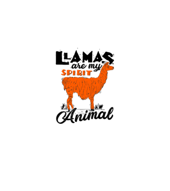 Llamas are my spirit animal model alb pe tricou