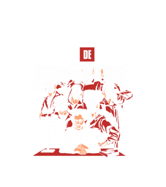 La casa de papel grupo model alb pe tricou