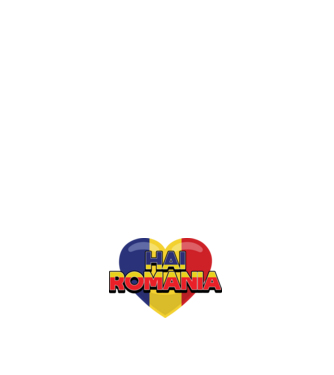 Romania heart model albastru închis pe tricou