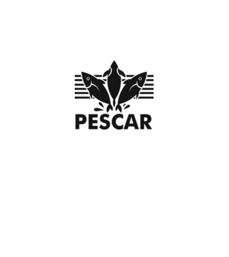 Pescar original model alb pe tricou