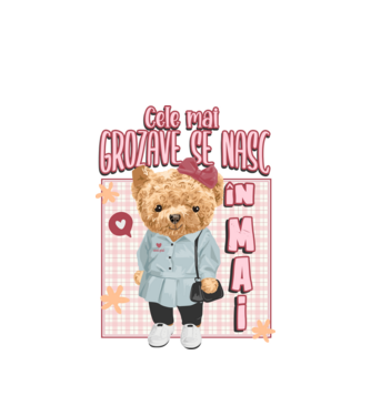 Teddy cele cool girl MAI model alb pe tricou