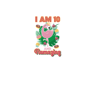 FLAMAZING Birthday 10 Years old model alb pe tricou
