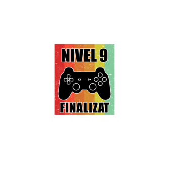 Nivel 9 finalizat model negru pe tricou