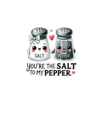 Salt to my Pepper model alb pe tricou