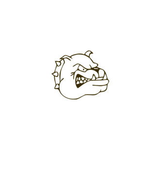 Bulldog model alb pe tricou