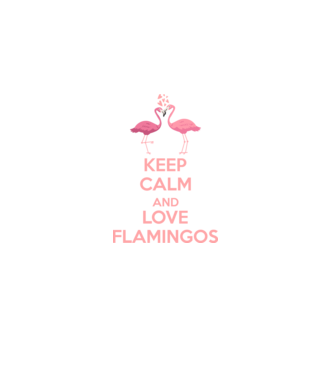 KEEP CALM and love flamingos pink model negru pe tricou