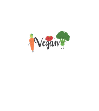 Vegan veggies model alb pe tricou