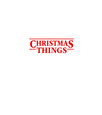 Christmas Things model negru pe tricou