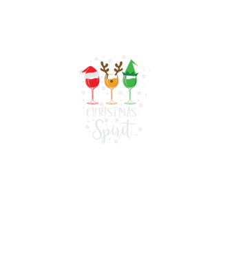 Christmas spirit wine model negru pe tricou