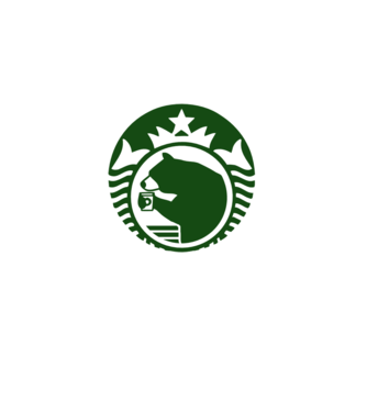 Bear Bucks model alb pe tricou