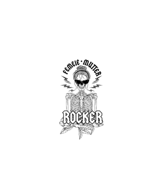 femeie - mutter - rocker model alb pe tricou