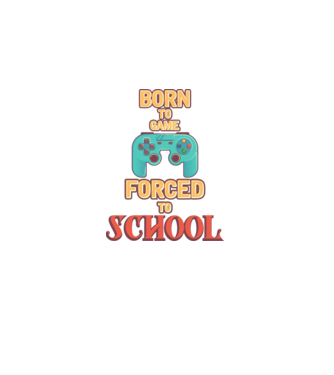 Born to game model negru pe tricou
