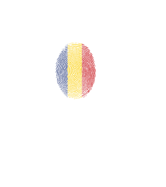România fingerprint model negru pe tricou