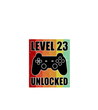 level 23 unlocked retro gamer model alb pe tricou