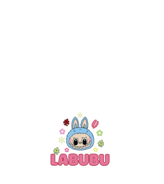 Labubu model negru pe tricou