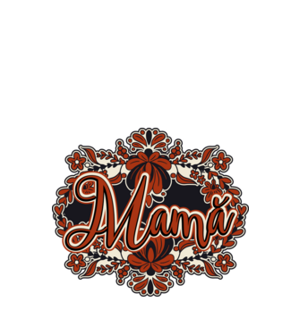 Mamă model negru pe tricou