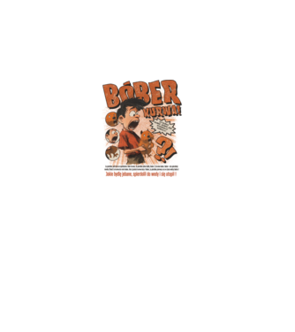 Bobr Kurwa comic model gri pe tricou