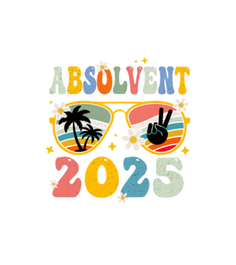 Absolvent 2025 model alb pe tricou