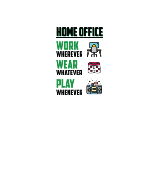 Home office model alb pe tricou