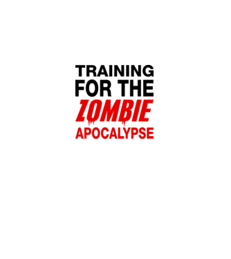 training for the zombie apocalypse model alb pe tricou