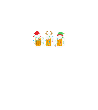 Christmas beer mugs model negru pe tricou