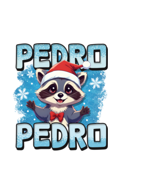 Pedro pedro retro xmas model negru pe tricou