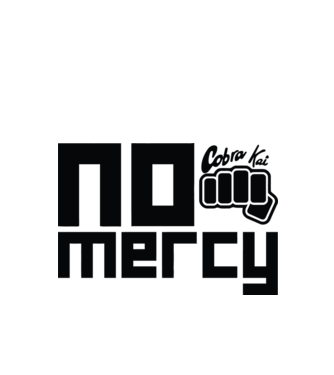No mercy cobra kai model alb pe tricou